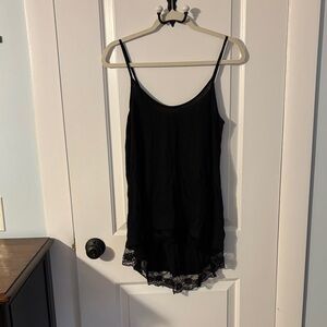 NWOT! Express Black Lace Hem Tank